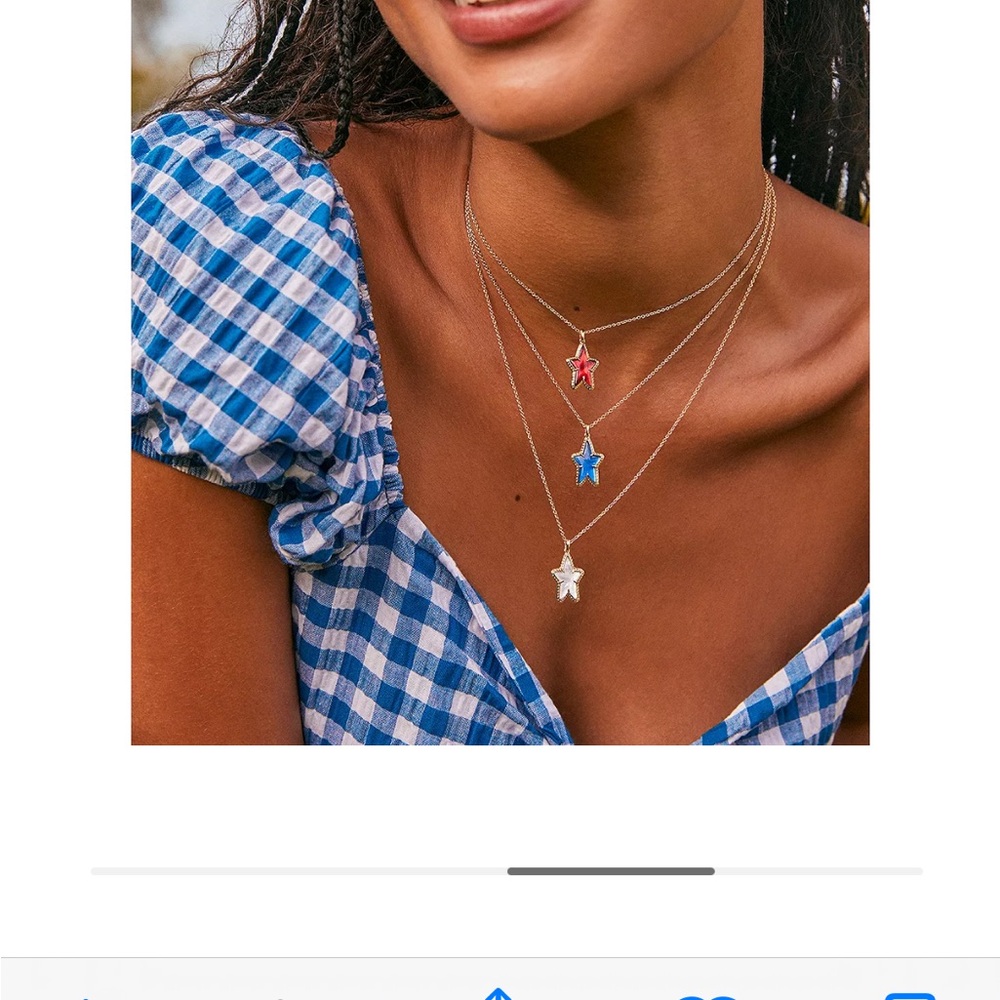 NWT- Kendra Scott Ada Mother of Pearl Star Pendant Necklace - Picture 3 of 4